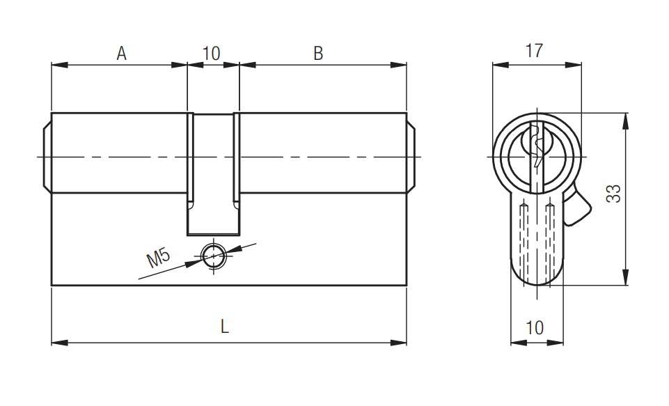 KALE 164-GNC Standart Silindir Çelik Pimli - SATEN 68 MM