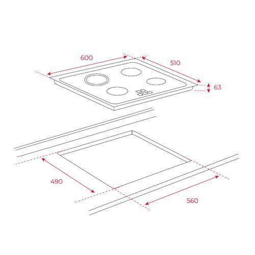 UKINOX RUBIX 10 ELEKTRİK VİTRO SERAMIK OCAK